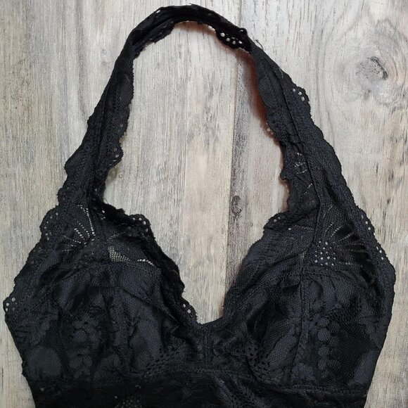🏆062 aerie Garden Party Lace Halter Bralette - Picture 2 of 6